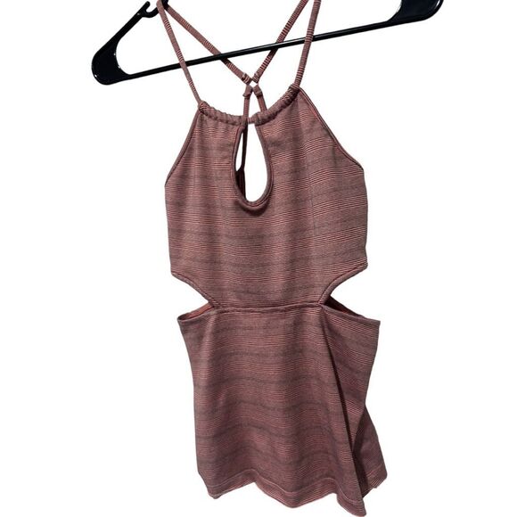 Free People Striped Sleeveless Keyhole Cut Out Mini Dress Multicolor Size Small - Picture 2 of 9